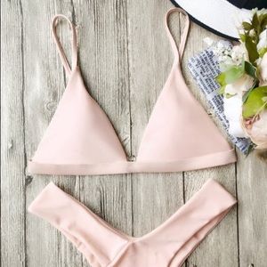 Light pink Zaful bikini set